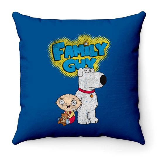 Family Guy Brian And Stewie Throw Pillows