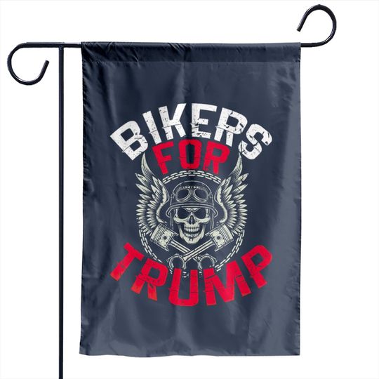 Bikers For Trump Motorcycle Conservative Garden Flags