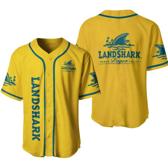 Yellow Landshark Lager Love Beer Baseball Jersey