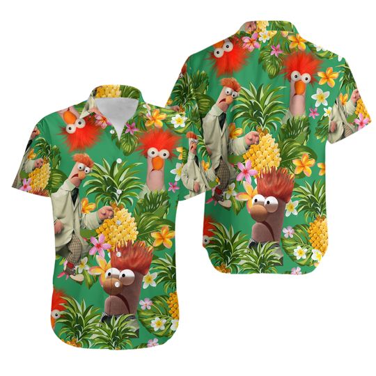 Beaker Muppet Tropical Pineapple Hawaii Shirt, Muppet Show Beaker Meep Meep Hawaiian T-Shirt
