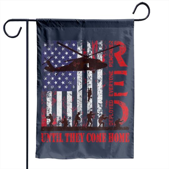 RED Friday Remember Everyone Deployed US Flag Garden Flags