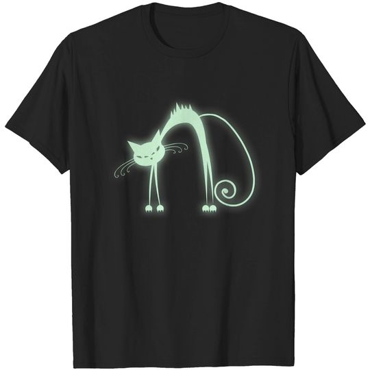 Glow In the Dark Scaredy Cat Halloween T-Shirt