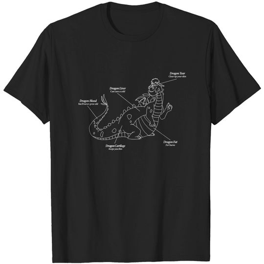 Pete's Dragon Elliot Dragon Blueprint - Petes Dragon - T-Shirt