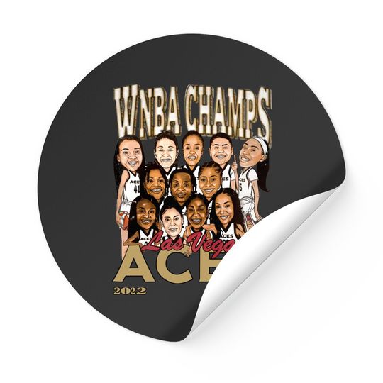 2022 Las Vegas Aces Stickers, Champions 22 Vegas First Stickers