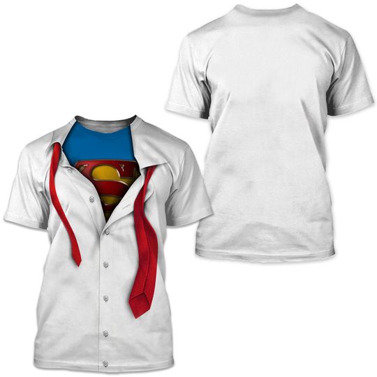 Marvel Superman Clark Kent Costume Disney 3D T-shirts