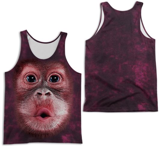 Funny Monkey 3D Printed Tank Tops