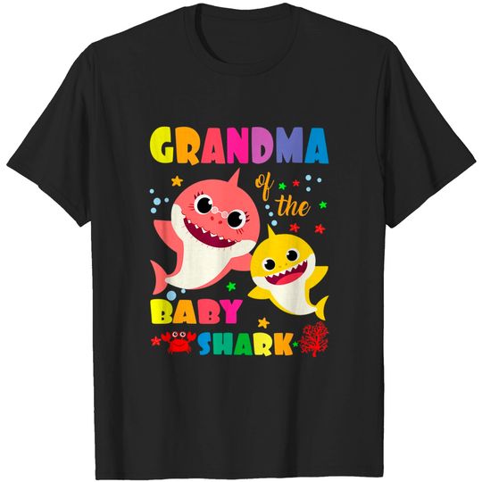 Grandma Of The Baby Shark Birthday Grandma Shark T-Shirts