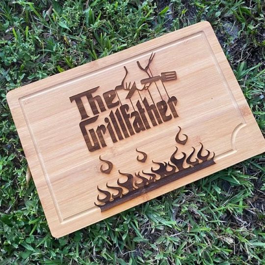 The Grillfather Engraved Cutting Board Father's Day Gift Home Decor