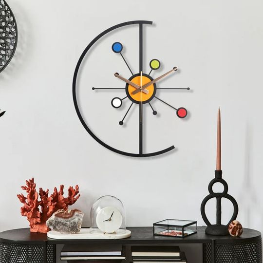 Large Wall Clock Atomic Mid Century Modern Wooden Wall Clock A Wall Clock Special Wall Clock Retro