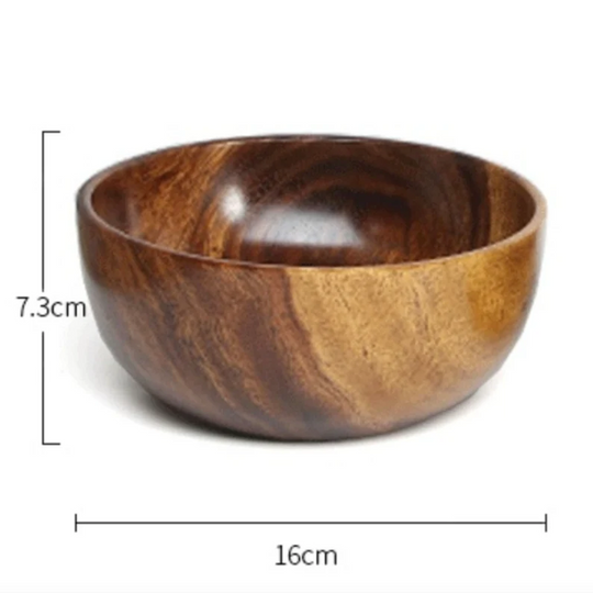 Handmade Wooden Soup, Salad, Rice Bowls, Tableware Household