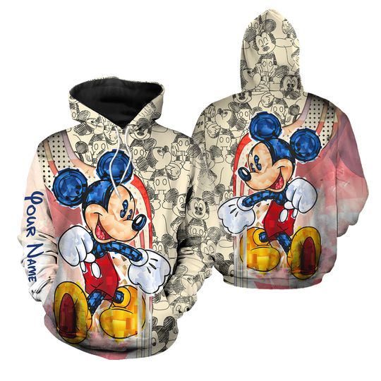 Personalized Mickey Mouse 3D Hoodie