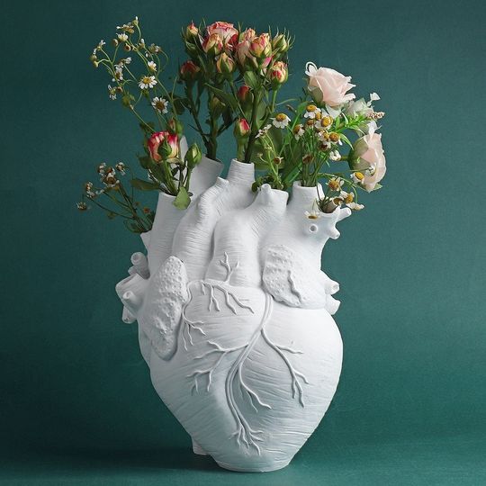 Anatomical Heart Vase Heart Vase Gift For Doctors Artificial Flower Vase