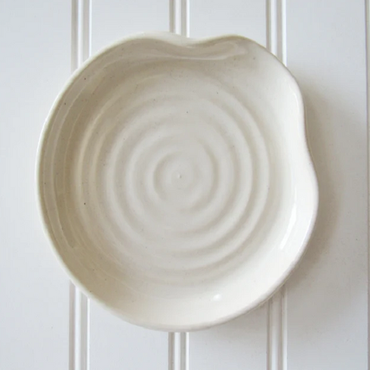 Ceramic Ivory White Spoon Rest