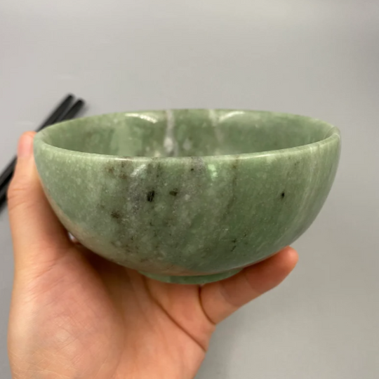 Natural Green jade bowl