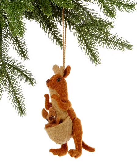 Felt Kangaroo Christmas Ornament