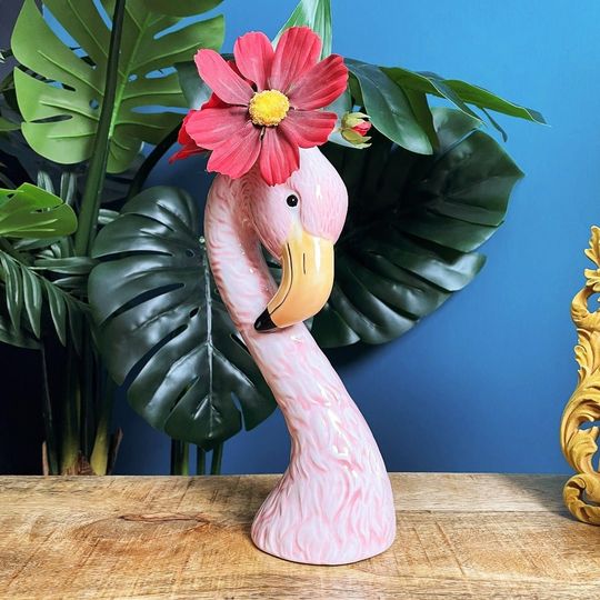 Flamingo Shaped Ceramic Decorative Vases Home Decor