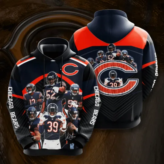 Chicago Bears 3D Hoodie, Chicago football shirt