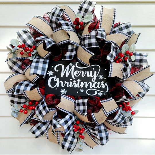 Merry Christmas Wreath, House wreath, Front Door Wreath