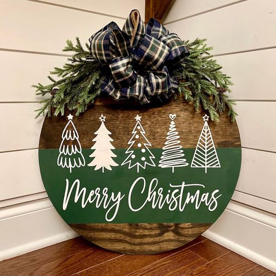 Merry Christmas Door Hanger | Christmas Decor