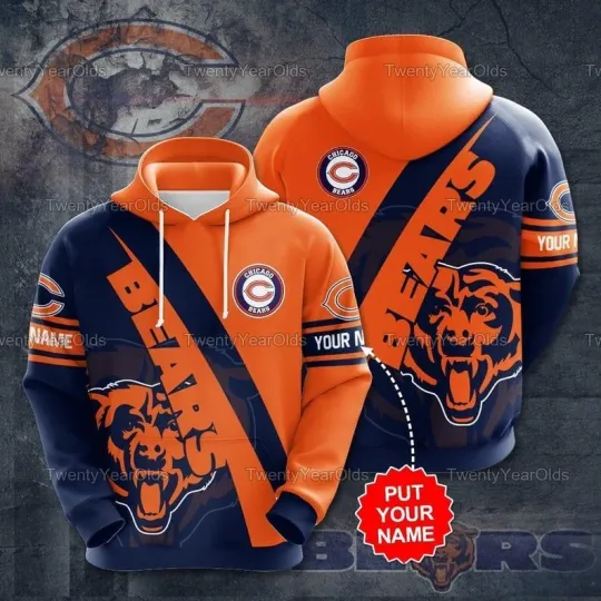 Chicago Bears 16 Gift For Fan Personalized 3D Hoodie