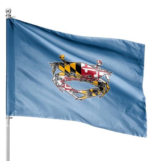 Maryland Crab State Pride Flag - Blue Crab House Flags