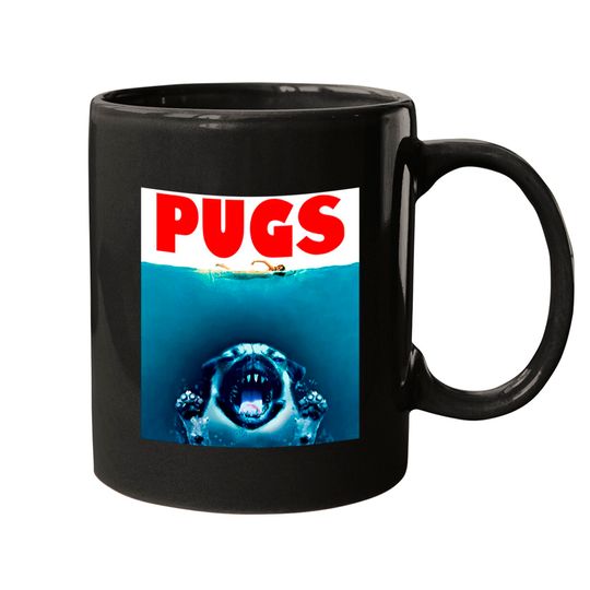 Jaws - Pug Version - Jaws Pugs - Mugs