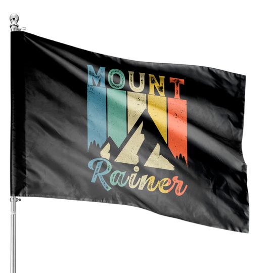 Mount Rainer National Park Mt Rainer Hiking Washington State House Flags