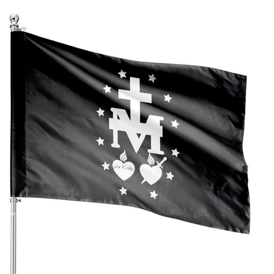 Miraculous Medal Of Immaculate Conception Catholic Marian Pullover House Flags