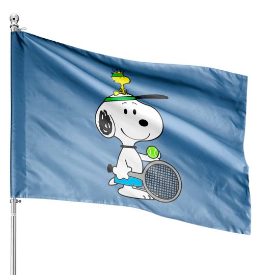 Snoopy Tennis Time - Snoopy Fan - House Flags