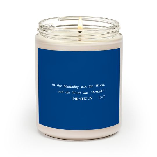 In the beginning was the Word - Gospel of the Flying Spaghetti Monster - Pastafarian - Scented Candles