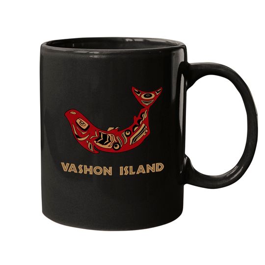 Vashon Island Washington Native American Salmon Fishermen Premium Mugs