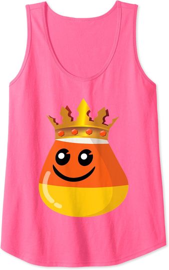 Emoji Tank Top Funny Candy Corn King Kawaii Emoji Costume Trick Treat Gifts
