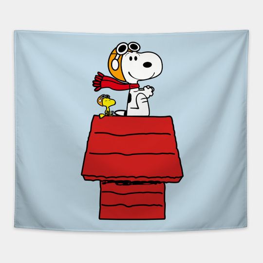 Snoopy Pilot Airplane - Snoopy - Tapestry