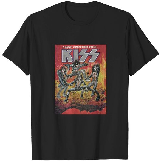 Marvel KISS Flame Walkers Cover T-Shirt