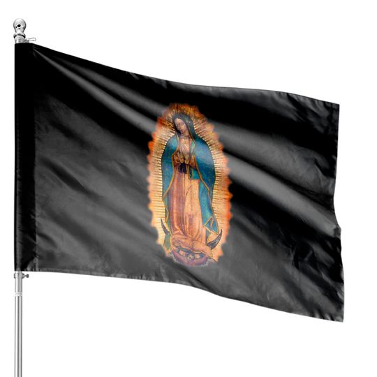 Womens Our Lady Of Guadalupe Catholic Mary Image House Flags