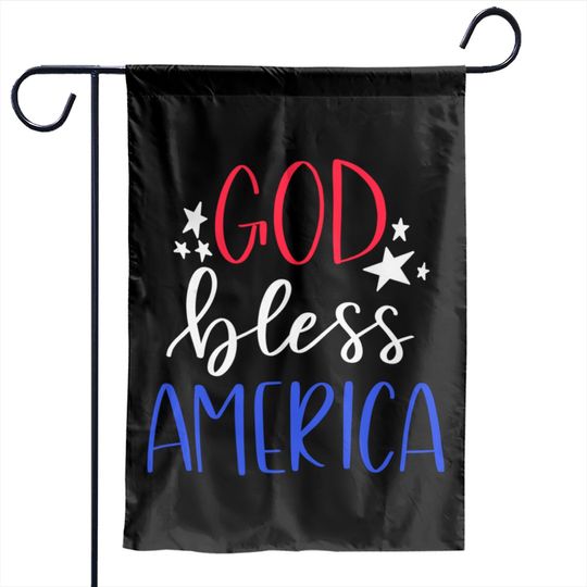Patriotic USA shirt - God Bless America Garden Flags Garden Flags