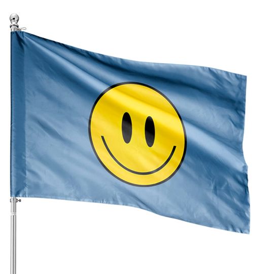 Smile Face House Flags Retro Happy Vibe Smiley Face Happy Face Graphic Pullove