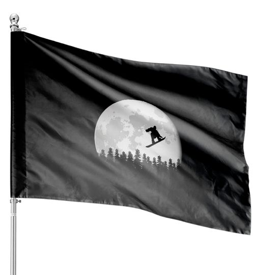 Snowboard Moon Snowboarder - Snowboard - House Flags