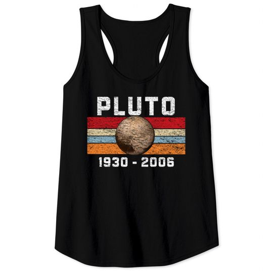 Pluto 1930 - 2006 Retro Style Funny Space, Science Tank Tops