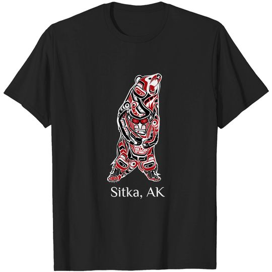 Sitka Alaska Native American Indian Brown Grizzly Bear Gift Sweatshirt T-Shirts