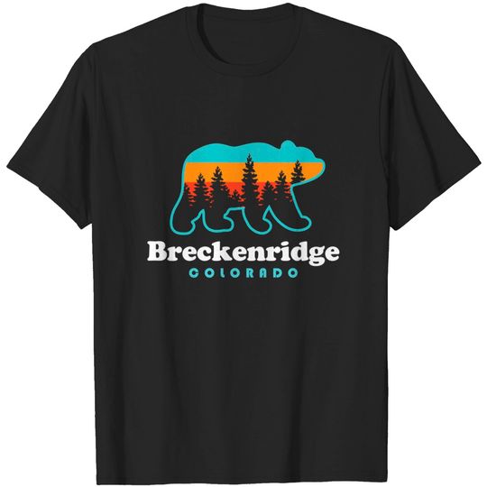 Breckenridge Colorado Bear Trees Retro - Breckenridge - T-Shirt