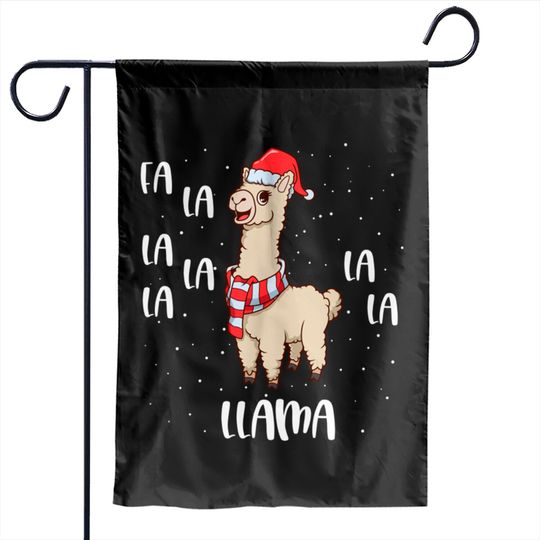 Christmas llama - Fa La La Llama - Christmas Llama - Garden Flags