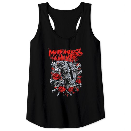 Motionless In White Black Bird And Rose Tank Tops, Black Crow Tank Tops, Motionless In White