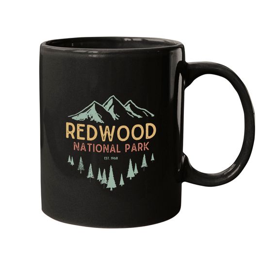 Redwood National Park Est 1968 Redwood Vintage Nat Mugs
