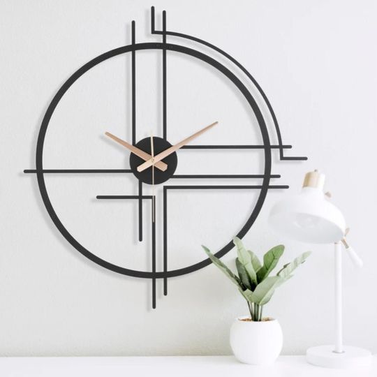 Minimalist Style Clock, Modern Clock, Handmade Decorative Wall Clock