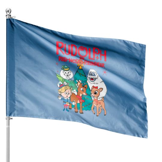Rudolph The Red Nosed Reindeer House Flags