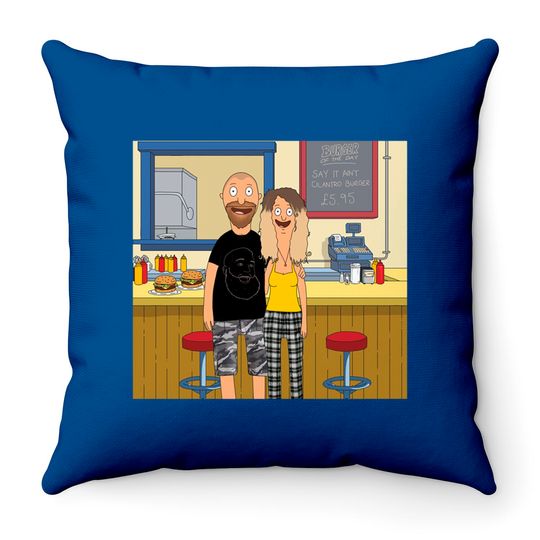 Self Portrait  Bobs Burgers Throw Pillows