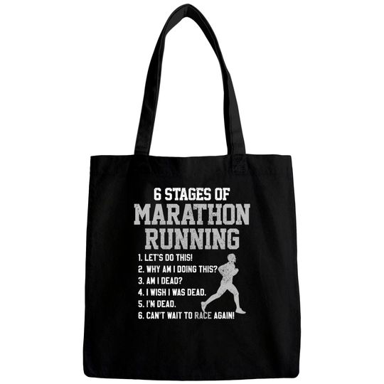 6 Stages Of Marathon - Running Funny Runner Gift Bags