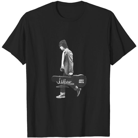 Jeff Beck Retro Signature T-shirt Rip Jeff 1944-2023 Shirt