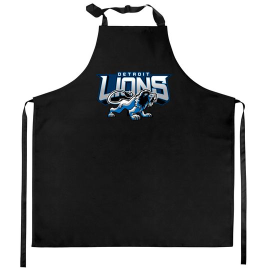 Detroit Lions 1934 - Lions Logo Design - Kitchen Aprons